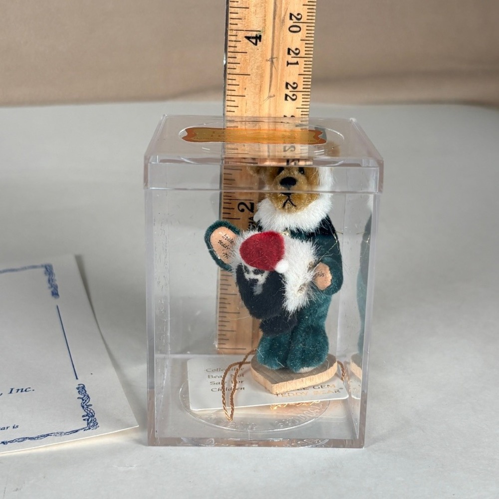 Deb Canham Little Gem Teddy Bear NICHOLAS 1995 Mohair Articulated Xmas Santa - Picture 10 of 10